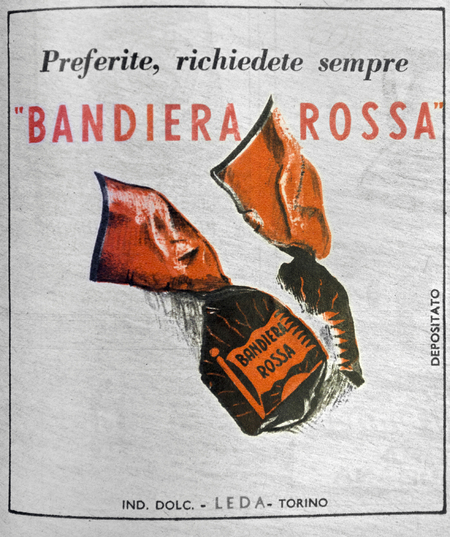 PUBBLICITÀ CARAMELLE BANDIERA ROSSA PUBBLICITÀ CARAMELLE BANDIERA ROSSA
