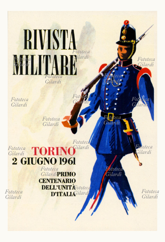 REPUBBLICA ITALIANA Manifesto per la Rivista Militare tenuta a Torino, nell\