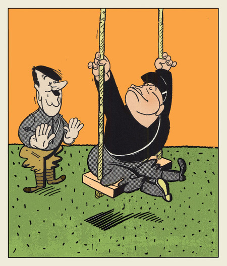 CARICATURA MUSSOLINI E HITLER CARICATURA MUSSOLINI E HITLER