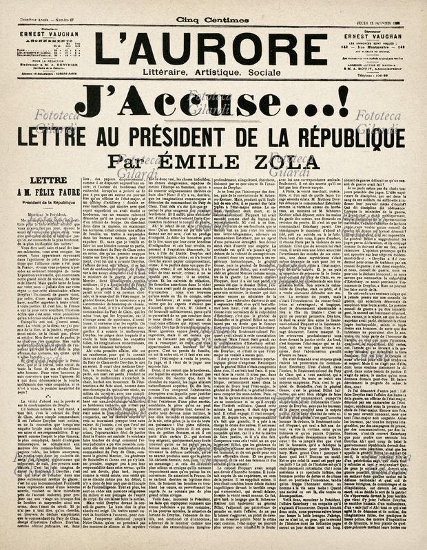 AFFAIRE DREYFUS La lettera di Zola "J\