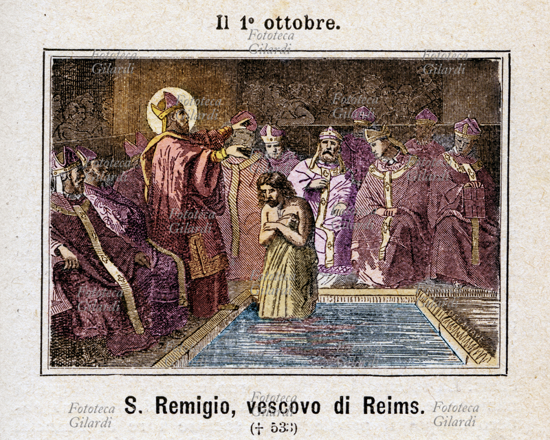 SAN REMIGIO di Reims (437 circa - 13 gennaio 533) arcivescovo cattolico franco, con l\
