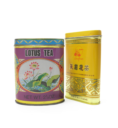 SCATOLA DI LATTA LITOGRAFATA LOTUS TEA E SUNFLOWER