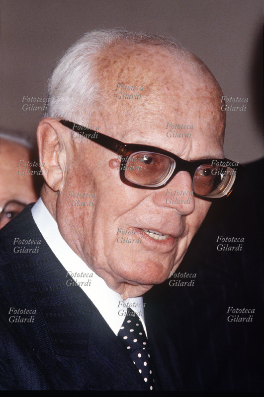 Sandro PERTINI (1896-1990) settimo presidente della Repubblica Italiana, ritratto in primo piano. Fu eletto l\