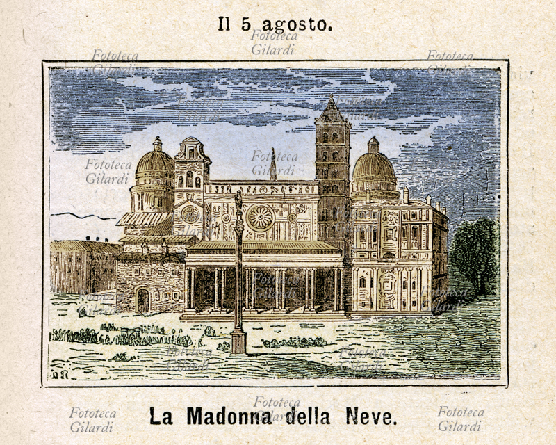 MADONNA DELLA NEVE La Basilica di Santa Maria Maggiore a Roma nella sua configurazione secentesca, con l\