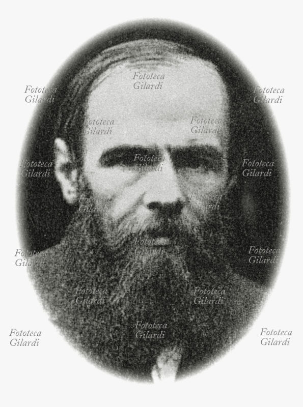 Fëdor Michailovic DOSTOEVSKIJ (1821-81) ritratto in ovale dello scrittore russo. Fotografia, Russia 1878