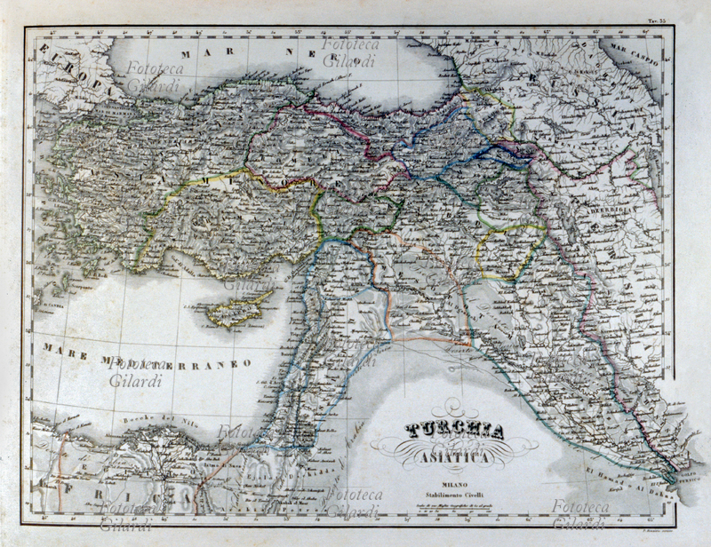CARTOGRAFIA Turchia asiatica. Tavola tratta da: \
