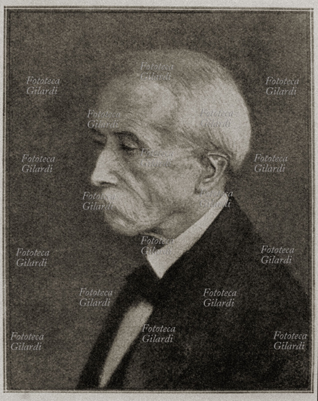 Théodule RIBOT (1839 - 1916) filosofo francese, Presidente del Consiglio nel 1892-1893. Ritratto, litografia XIX secolo.