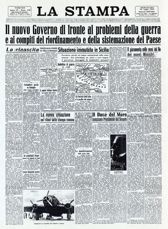 GIORNALI Prima pagina quotidiano La Stampa \