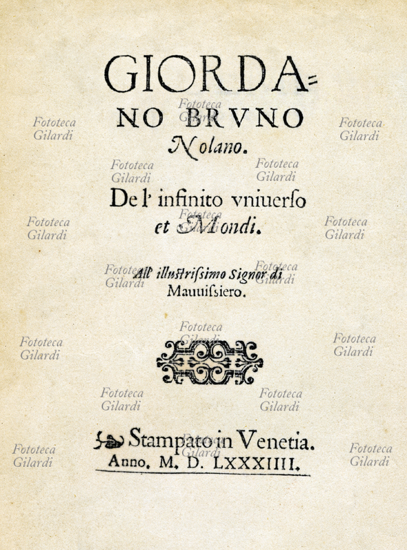 GIORDANO BRUNO (1548 – 17 febbraio 1600) Frontespizio dell\