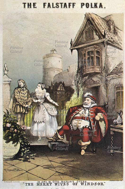 William SHAKESPEARE (1564-1616) Copertina per la "Polka di Falstaff", spartito musicale di un brano tratto dall\