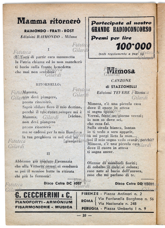 STORIA DELLA CANZONE \