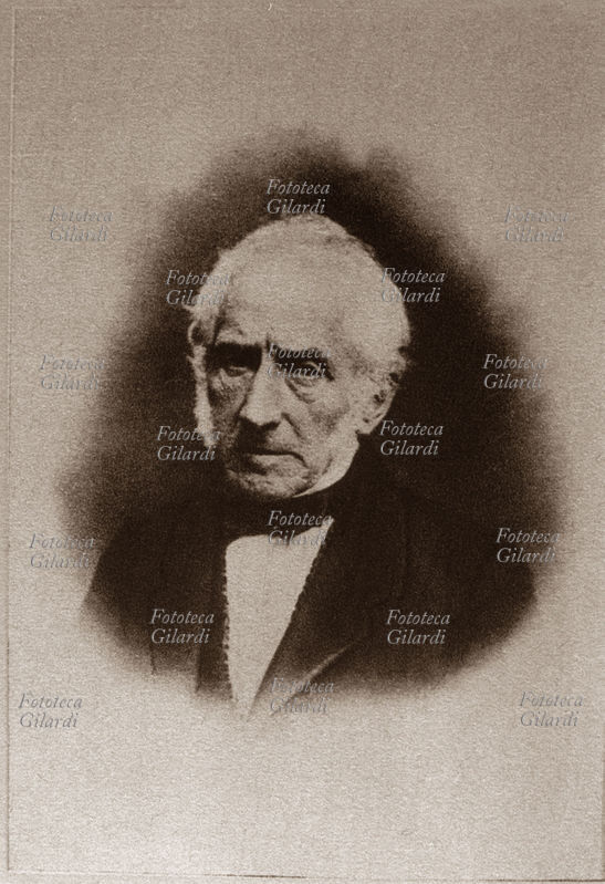 Alessandro MANZONI (7 marzo 1785 - 22 maggio 1873), scrittore, poeta e drammaturgo italiano. Ritratto fotografico, Italia 1870 circa.