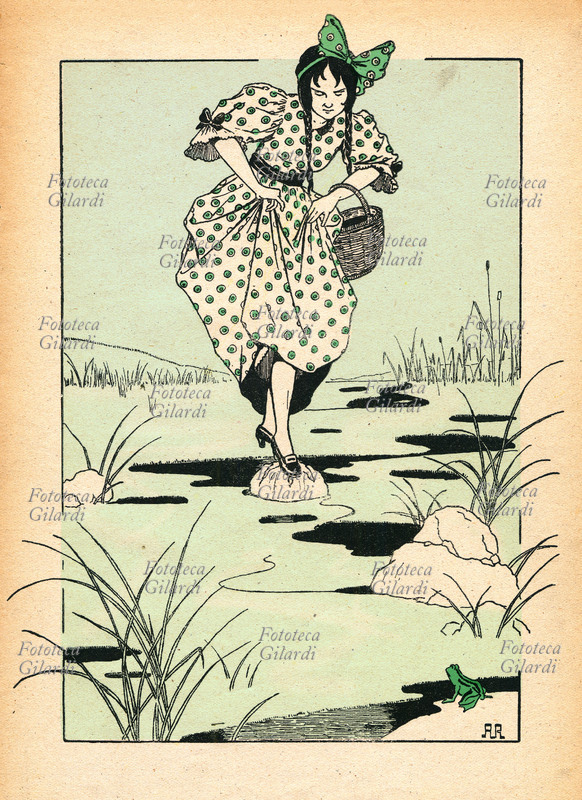 Hans Christian ANDERSEN (1805-1875) La fanciulla che camminò sul pane. Illustrazione dalla raccolta \