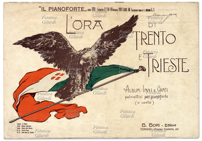 PRIMA GUERRA MONDIALE Copertina raccolta di partiture musicali \