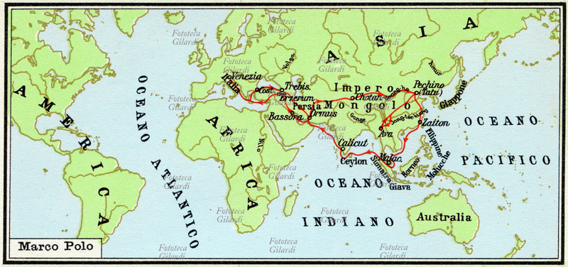 ESPLORAZIONI I viaggi di Marco Polo (1254 – 8 gennaio 1324) ambasciatore, scrittore, viaggiatore e mercante italiano della Repubblica di Venezia. Protagonista con il padre Niccolò e lo zio Matteo di un prodigioso viaggio decennale lungo la via della seta che li portò fino al Catai, l\