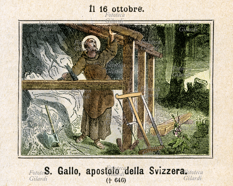 San GALLO eremita a Bregenz (550 circa - 16 ottobre 645) costruisce l\