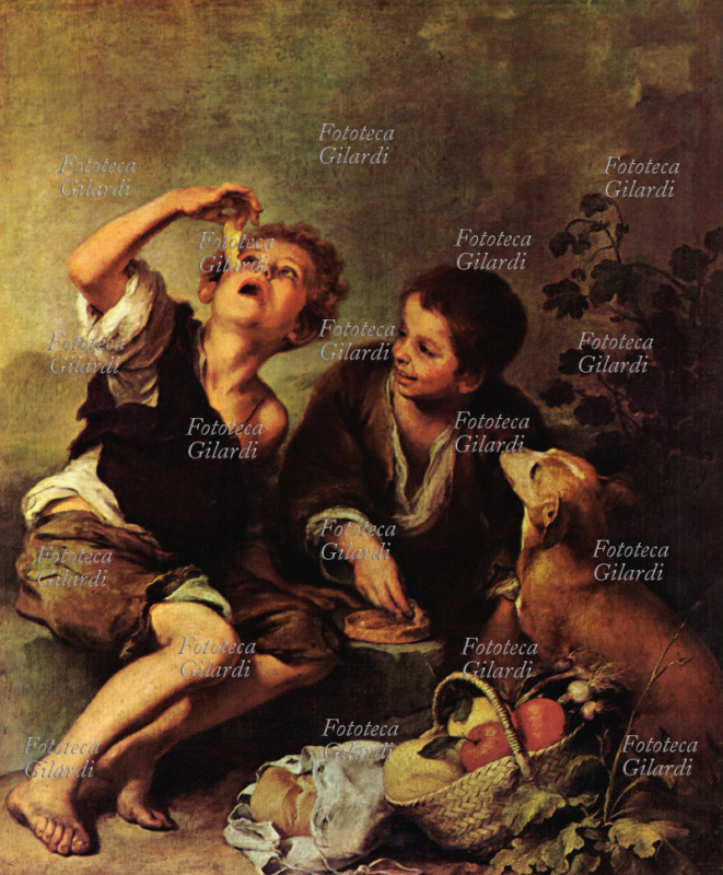 Bartolomé Esteban MURILLO (1618-1682) Bambini che mangiano un dolce. Olio su tela, 1670-75.