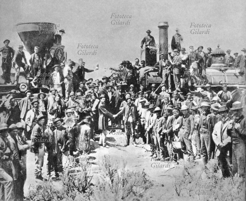 TRASPORTI Inaugurazione della prima ferrovia transcontinentale degli Stati Uniti, 10 maggio 1869.