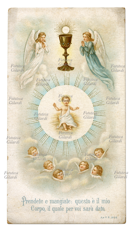 PRIMA COMUNIONE santino in ricordo della Prima Comunione \