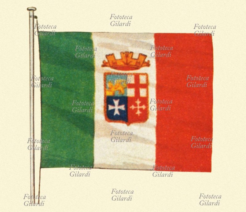 ITALIA Tricolore della Marina militare Italiana. Dettaglio da copertina de \