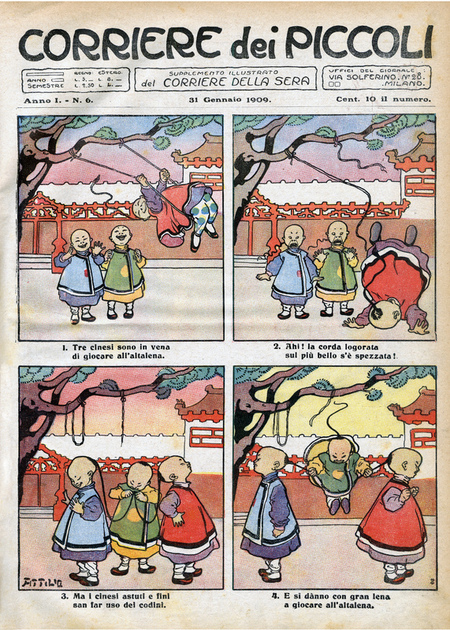CORRIERE DEI PICCOLI TRE CINESI IN ALTALENA CORRIERE DEI PICCOLI TRE CINESI IN ALTALENA