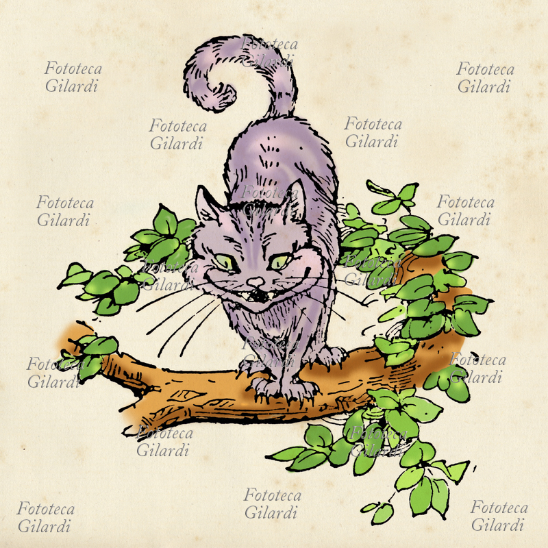 Lewis CARROLL (rev. Charles Dodgson, 1832-1898) Il gatto del Cheshire, o Stregatto, illustrazione di Robert Hogfeldt da \