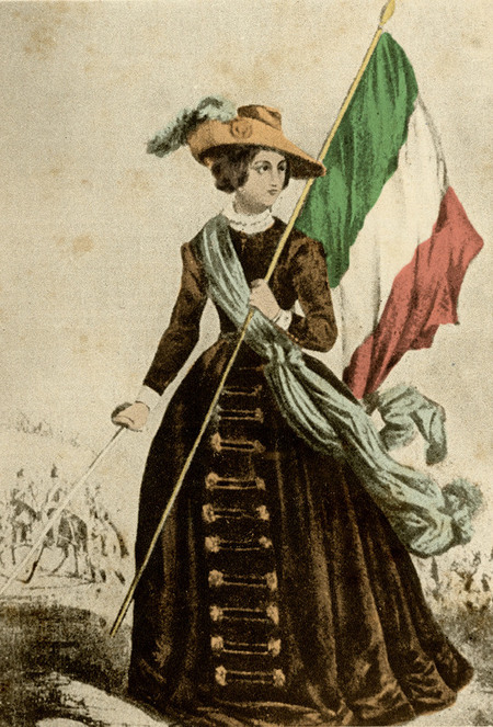 CRISTINA BELGIOIOSO TRIVULZIO CON TRICOLORE