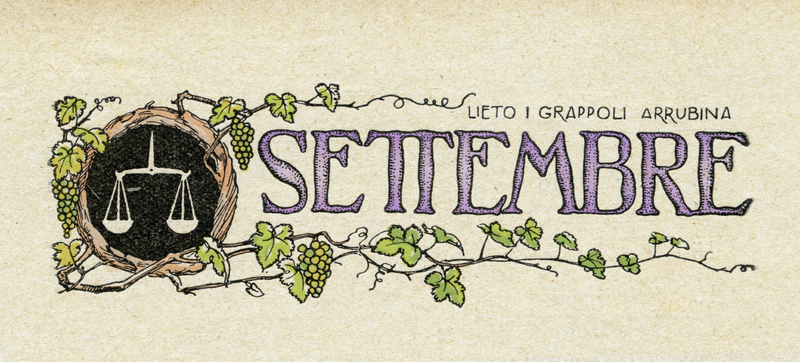 SETTEMBRE ALLEGORIA DA CALENDARIO SETTEMBRE ALLEGORIA DA CALENDARIO