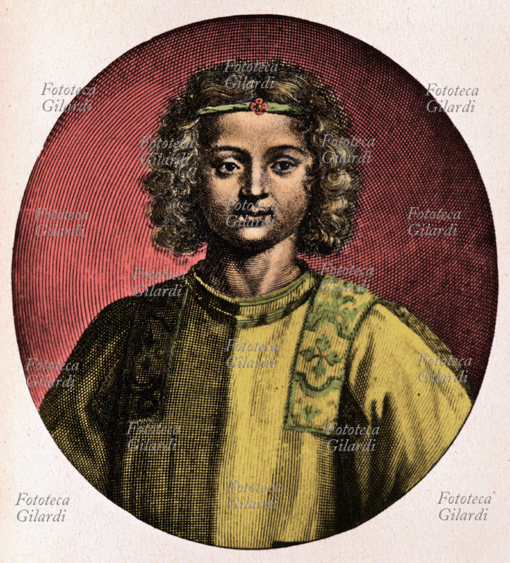 SAVOIA ritratto di Amedeo VII, il conte Rosso (1360-1391) figlio e successore del precedente (1383) acquisì Nizza nel 1388