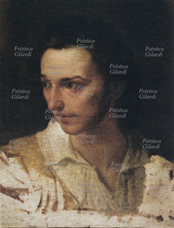 Francesco HAYEZ (1791-1882) Ritratto del conte Alfonso Porro Schiaffinati, studio per la testa del Carmagnola, dipinto Milano 1821