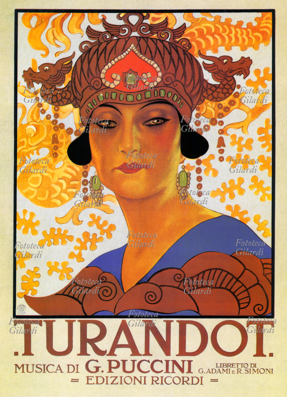 Giacomo PUCCINI (1858-1924) Manifesto di Adolf Hohenstein (8 marzo 1854 – 12 aprile 1928) per l\