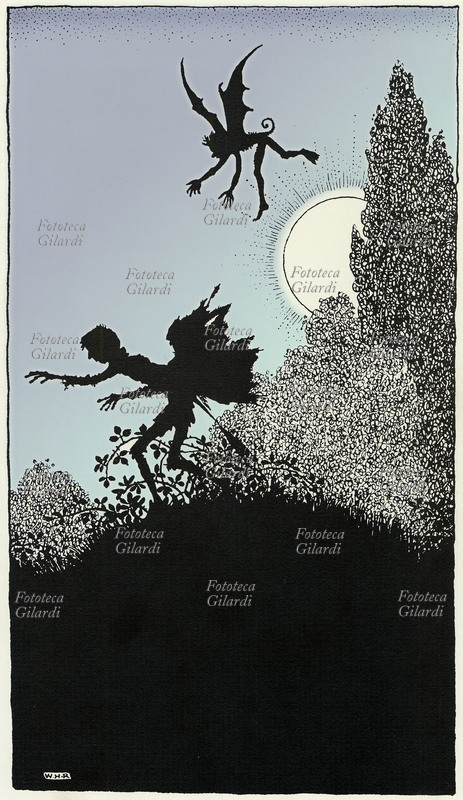 William SHAKESPEARE (1564-1616) Elfi volanti, disegno dell\