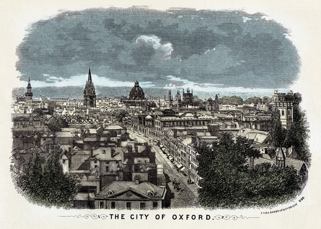 VEDUTA DELLA CITTA DI OXFORD XIX SECOLO VEDUTA DELLA CITTA DI OXFORD XIX SECOLO