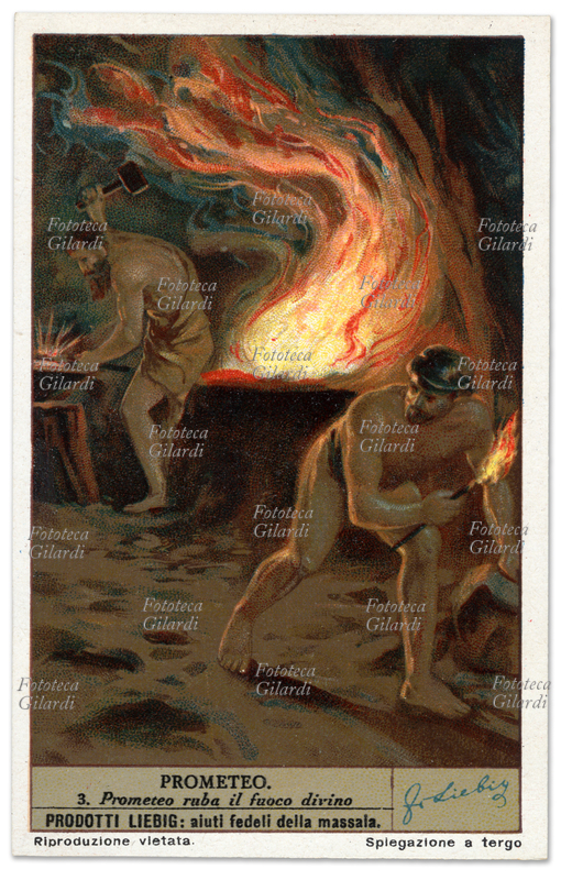 MITOLOGIA Prometeo ruba il fuoco divino. Protettore dell\