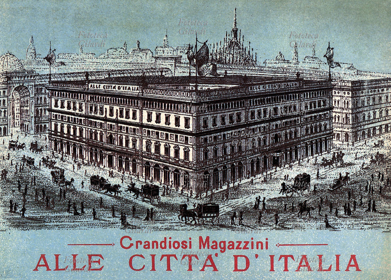 COMMERCIO etichetta pubblicitaria dei Grandiosi Magazzini \