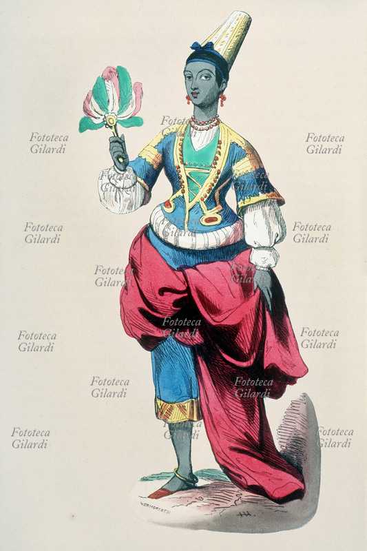 MALI Giovinetta di Tombuctò, Timbuctù o Tombouctou Timbuktu.Tavola illustrata da: \