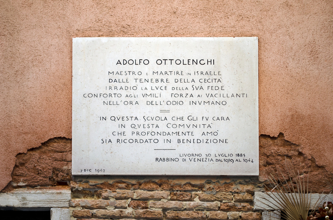 TARGA COMMEMORATIVA ADOLFO OTTOLENGHI