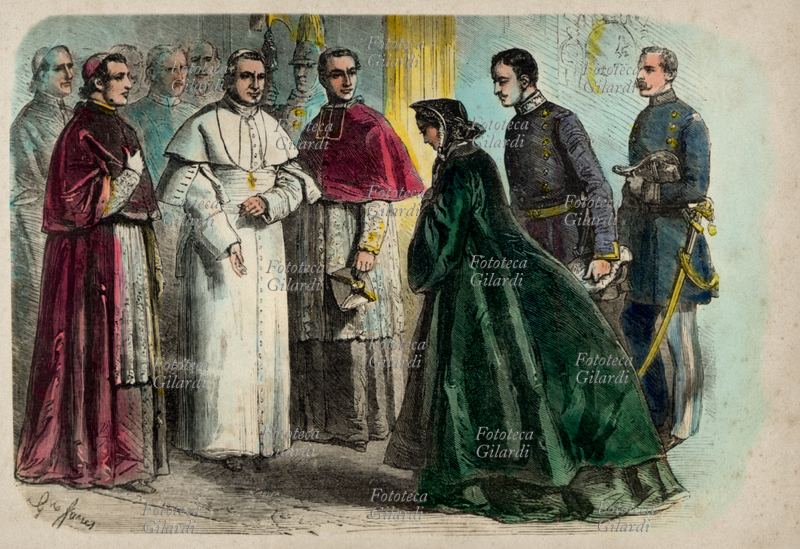 RISORGIMENTO Roma, Pio IX riceve i reali di Napoli esuli dopo l\