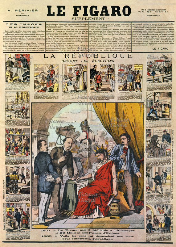 FRANCIA Vignette satiriche sulla prima pagina del supplemento illustrato a \