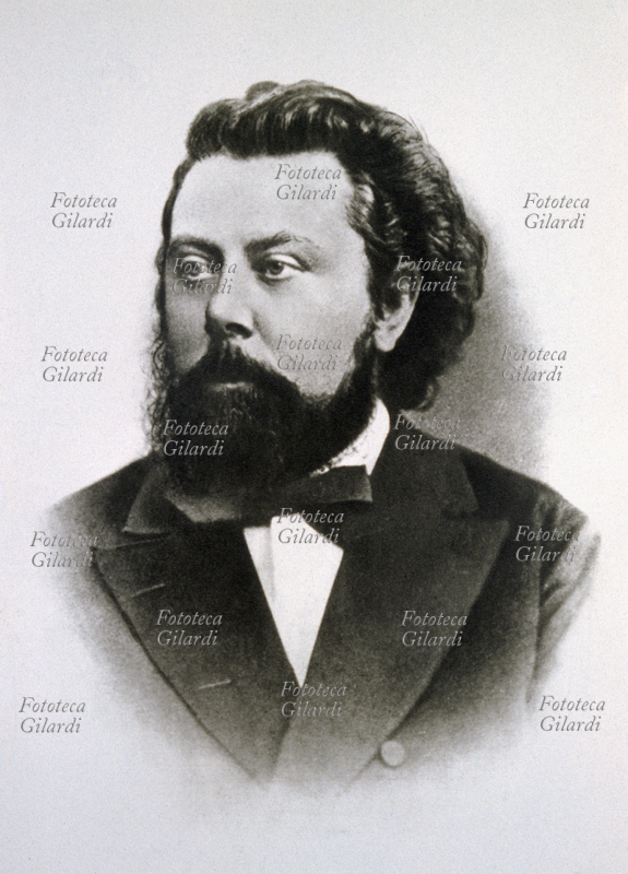 Modest MUSORGSKIJ (1839-1881) compositore russo. Ritratto fotografico, 1875 circa.