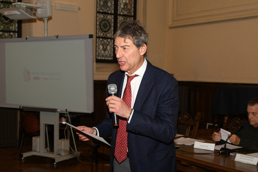 11.03.2025 Roma Aula Magna Facolt&agrave; Teologica Valdese Assemblea Bilancio OdG e Premi 50 anni da giornalisti G.Leanza ph