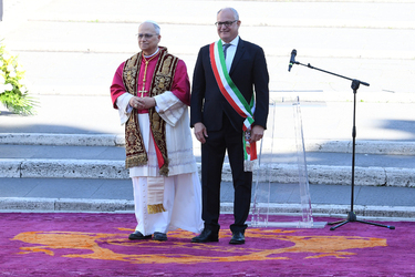 25.05.2025 Leone XIV riceve omaggio Citt&agrave; di Roma in Campidoglio G.Leanza ph