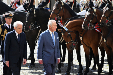 08 04.2025 Reali Britannici Re Carlo III e Camilla in visita al Quirinale G.Leanza ph