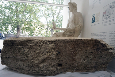 Roma 16.07.2021 Ara Pacis Cippo pomeriale romano. G.Leanza ph