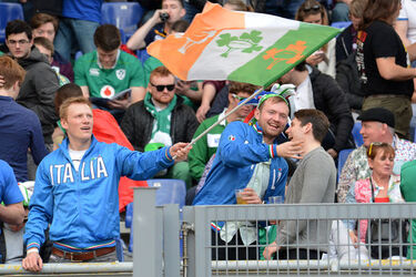11.02.2017 RBS 6 Nation. Ita vs Irl Supporters