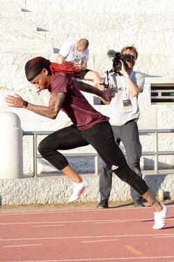 07.06.2017 Golden Gala Eve. Dafne Schippers and others athletes training.