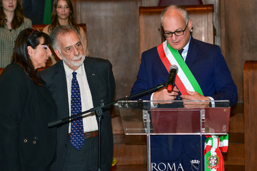 15.10.2024 Francis Ford Coppola in Campidoglio to receive the Lupa Capitolina