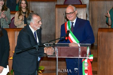 15.10.2024 Francis Ford Coppola in Campidoglio to receive the Lupa Capitolina