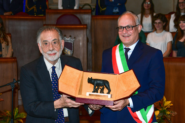 15.10.2024 Francis Ford Coppola in Campidoglio to receive the Lupa Capitolina