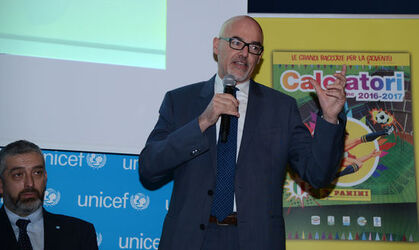 Roma 20.03.2017 Calciatori per UNICEF Iniziativa Panini a favore di UNICEF